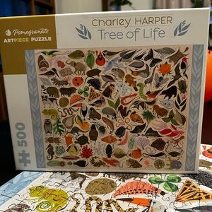 Charlie Harper 500 pc puzzle Tree of Life Pomegranate Excellent Condition
